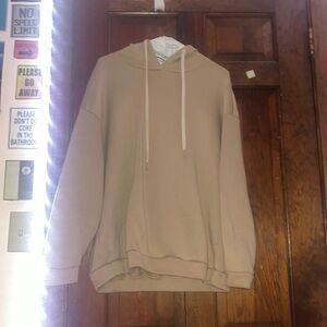 tan hoodie, size small